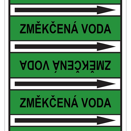 Značení potrubí, změkčená voda